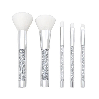 

Gobestart 5 Pcs Clear Crystal Diamond Material Handle For Eye Brush And Makeup Brush Set