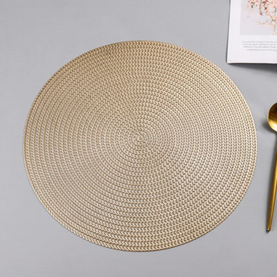 

PVC Hollow Round Non Slip Insulation Cup Mat Washable Hotel Restaurant Home Decor Placemat