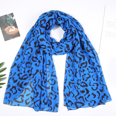 

Gobestart Women Ladies Pure Leopard Print Chiffon Wrap Shawls Headband Soft Long Scarf
