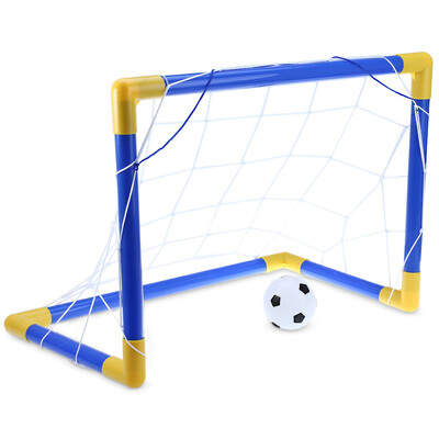 

Mini Football Soccer Goal Post Net Set with Pump Kids Sport Toy