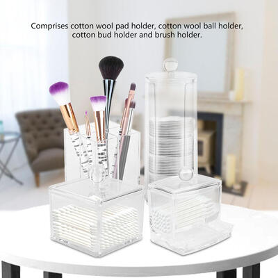 

Greensen 4 PCS Cosmetics Make Up Storage Organiser Toiletries Container SetStorage Box Makeup Storage Box