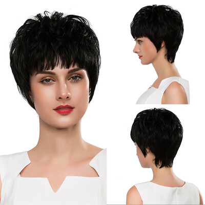 

〖Follure〗Sexy Women Short Black Wig Party Synthetic Fashion Wigs Rose Net Hot