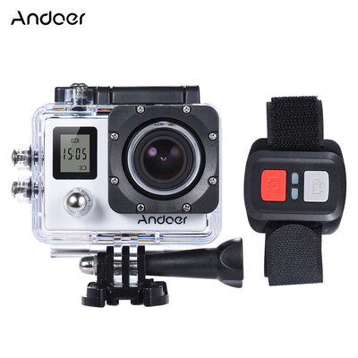 

Andoer 4K 30fps1080P 60fps Full HD 16MP Action Camera Waterproof 30m WiFi 20"LCD Sports DV Cam Camcorder 170 Degree 4X Zoom Dual