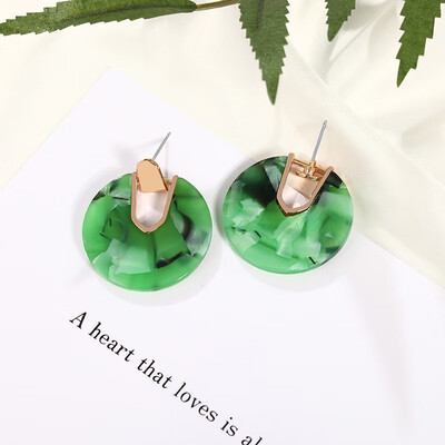 

Womens Earrings Korean Style Metal Geometry Acrylic Vintage Drop Long Earrings Fashion Jewelry Winter 2019 Accesorios Mujer