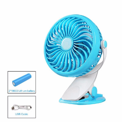 

Mini Desk Fan Portable Handheld Clip on Fan Powered by Rechargeable Batterynot included or USB for Baby Stroller Car Laptop Tabl