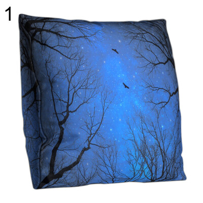 

Double-sided Tree Star Sky Forest Pillow Case Cushion Cover Sofa Bed Car Decor