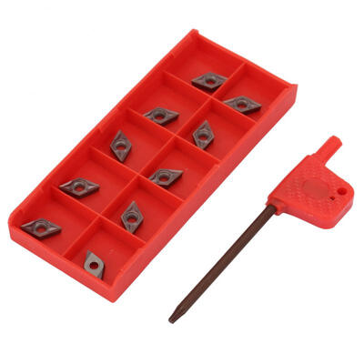 

Greensen 10Pcs DCMT0702 EM YBC205 CNC Carbide Inserts Blades Cutter Turning Tool with Wrench