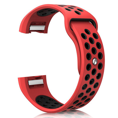 

〖Follure〗Fashion Double Color Sports Silicone Bracelet Strap Band For Fitbit Charge 2 BK