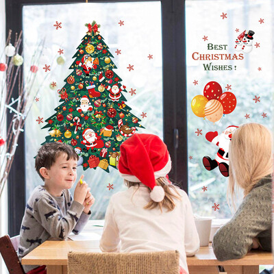 

Tailored Creative Merry Christmas Art Wall Sticker Window Wall Sticker Home Decor