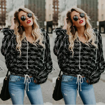

Casual Loose Long Sleeve Sweater Womens V-neck Knitwear Pullover Jumper Tops