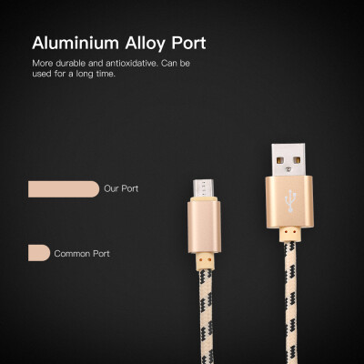 

Micro USB Charging Cable Charging Data Cable Micro USB Phone Cable Data Sync Nylon Braided for Samsung Huawei Xiaomi Black