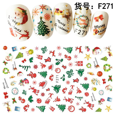 

ROSALIND 1PacksLot New Arrivals Christmas Nail Sticker Decal Manicure Nail Art Water Decals Nail Art DIY Manicure Guides