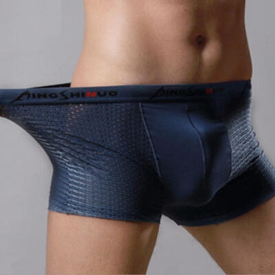 

Mens Boy Cool Ice Airism Breathable Underwear Boxer Brief Underpants Trunk Short