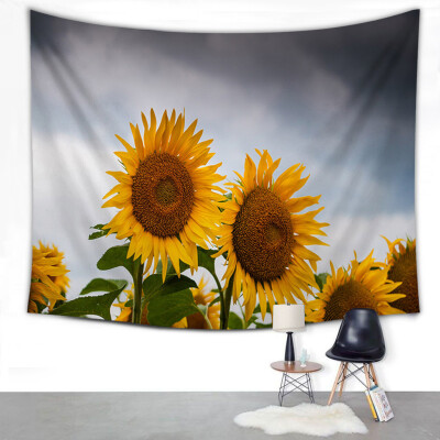 

Gobestart Summer Sunflower Print Home Tapestry Wall Hanging Wall Decoration 150x130cm