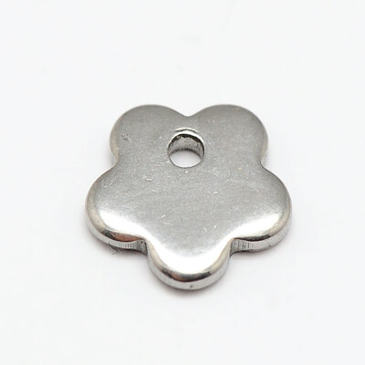 

Stainless Steel Small Flower Charms Stainless Steel Color 7x7x1mm Hole 1mm
