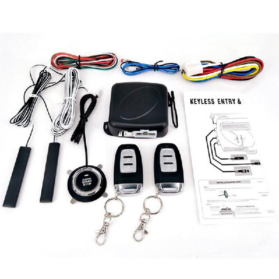 

9Pcs Car SUV Switch Keyless Entry Engine Start Alarm System Push Button Remote Starter Stop Auto Anti-theft System