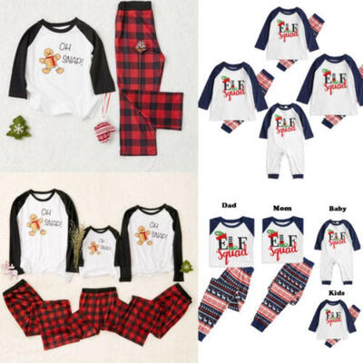 

Xmas Women&Men&Kids Pajamas Set Sleep Clothing Santa Sleepwear Nightwear Suit