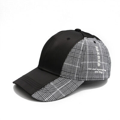 

Hat lady color plaid baseball cap Korean version leisure 100 duck tongue cap outdoor sports sunshade cap
