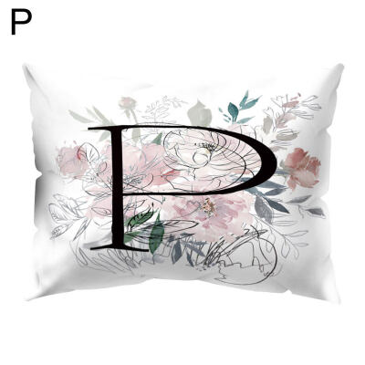 

Vintage Flower Letter Throw Pillow Protector Case Cushion Cover Bedding Articles