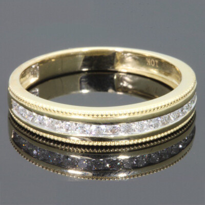 

Yellow Gold Filled Diamond Men Womens Engagement Wedding Ring Set Couples Ring Jewelry