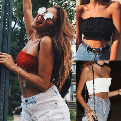 

Fashion Women Summer Vest Crop Vest Sleeveless Blouse Casual Tank Tops T-Shirt