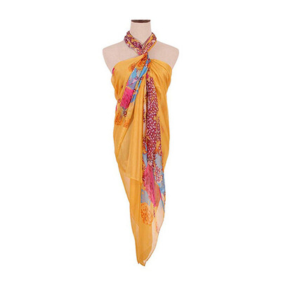 

Womens Fashion Skirt Colorful Printed Chiffon Beach Sunscreen Shawl