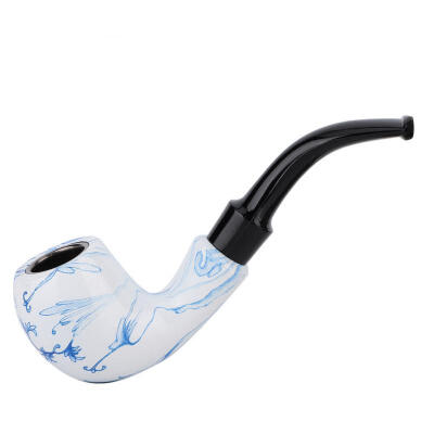 

Greensen Blue&White Porcelain Pipe Portable Cigarette Pipe Smoking Cigarette Resin Tobacco Pipe