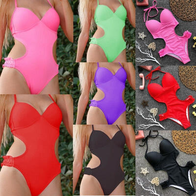 

One Piece Monokini Set Bikini Swimwear Padded Swimsuit Sexy Bathing Suit