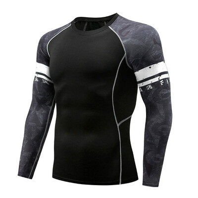 

Toponeto Fashion Mens Long Sleeve Yoga Fitness Print Soft T-Shirt Top Blouse