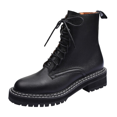 

68-8 European&American fashion lace womens boots in the round head slimming boots thick with