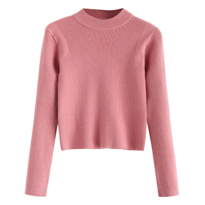 

High Neck Cropped Sweater