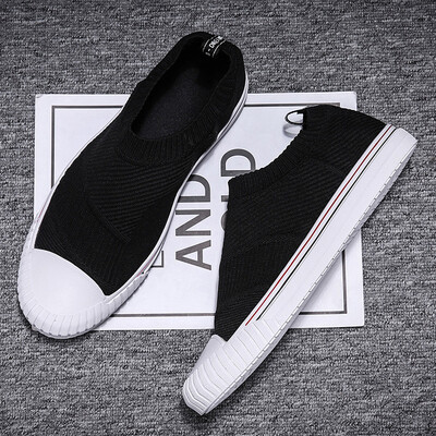 

2019 new summer pedals lazy shoes mens casual shoes breathable socks shoes trend wild mens shoes