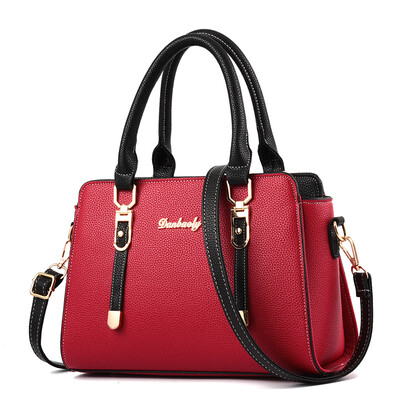 

Mid-aged women Autumn-Winter Korean version of large-capacity handbags with one shoulder&one shoulder inclined to carry their
