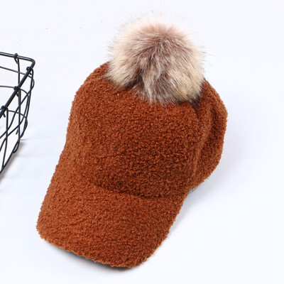 

New hat mens lamb lamb ins letter casual cap Korean version of the black flag bent roof baseball cap