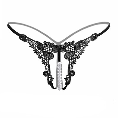 

Toponeto Sexy Pendant Lady Pearl G String V-String Women Panties Low Waist Underwear
