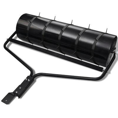 

Black Garden Lawn Roller with 5 Aerator Bands 118"