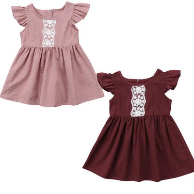 

2018 Summer Toddler Baby Girls Clothes Newborn Kids Infant Party Lace Princess Dress