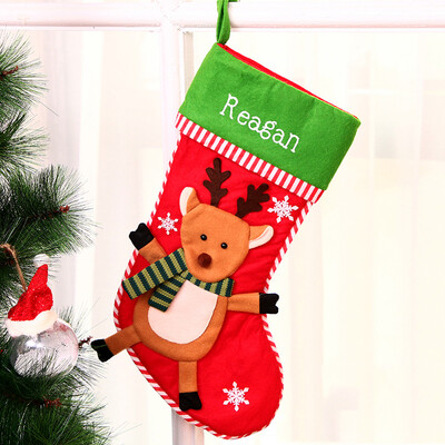 

〖Follure〗Candy Bag Christmas Gifts Tree Ornament Stocking Santa Claus Snowman Sock Decor