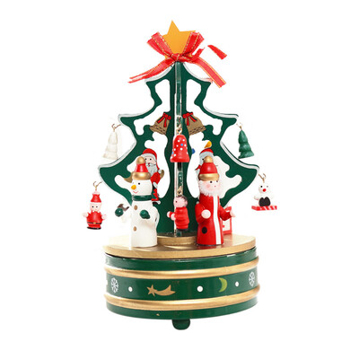 

〖Follure〗Rotating Music Christmas Tree Christmas Gift Music Box Indoor Decoration Green