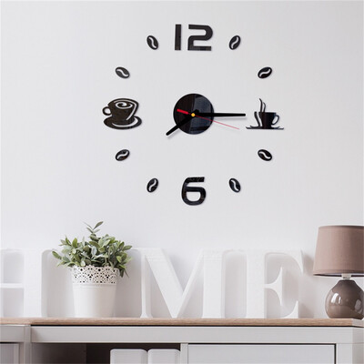 

Gobestart 3D DIY Roman Numbers Acrylic Mirror Wall Sticker Clock Home Decor Mural Decals