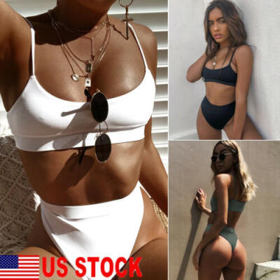 

US Swimwear Women Triangle Bikini Set Bandage Push-Up Swimsuit Bathing Beachwear