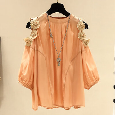 

2019 New T-Shirt Women tops high quality girl Short Sleeve Off Shoulder Lace Sexy Sweet Cute Casual summer tops