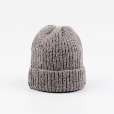 

Fashion Women Ribbed Knitted Beanies Solid Color Dome Cute Sweet Winter Warm Skullies Headwear