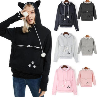 

Family Matching Women Kangaroo Pet Dog Cat Holder Carrier Pouch Coat Hoodie Tops New