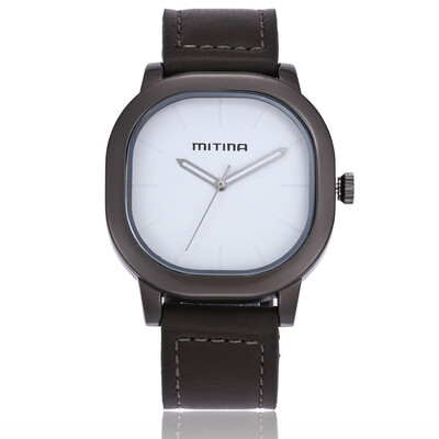 

New square head sports watch male Japanese movement leather