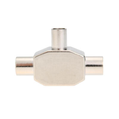 

TV95 1 Male 2 Female TV Antenna Plug Tee Conversion Cable Joint Adapter