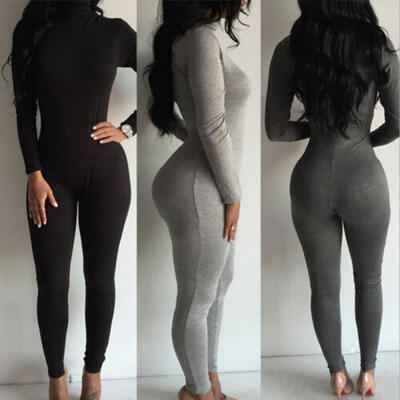 

Women Ladies Club wear Long Sleeve Play suit Bodycon Party Jumpsuit Long Romper