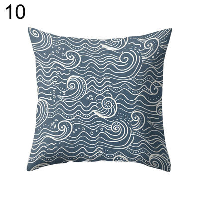 

Shell Wave Square Throw Pillow Protector Case Cushion Cover Bedding Articles