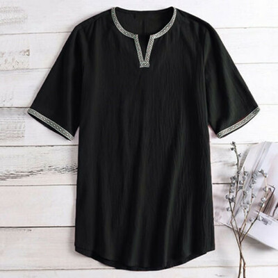 

Mens Slim Fit V Neck Short Sleeve Muscle Tee T-shirt Casual Tops Henley Shirts