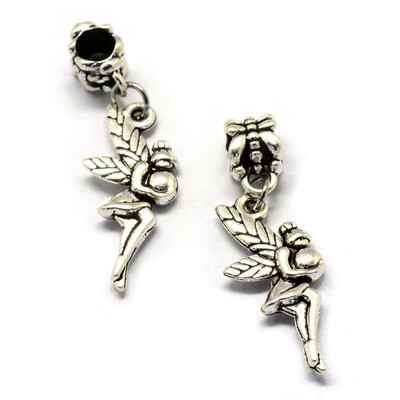 

Alloy European Dangle Beads Tibetan Style Large Hole Pendants Fairy Antique Silver 37mm Hole 5mm